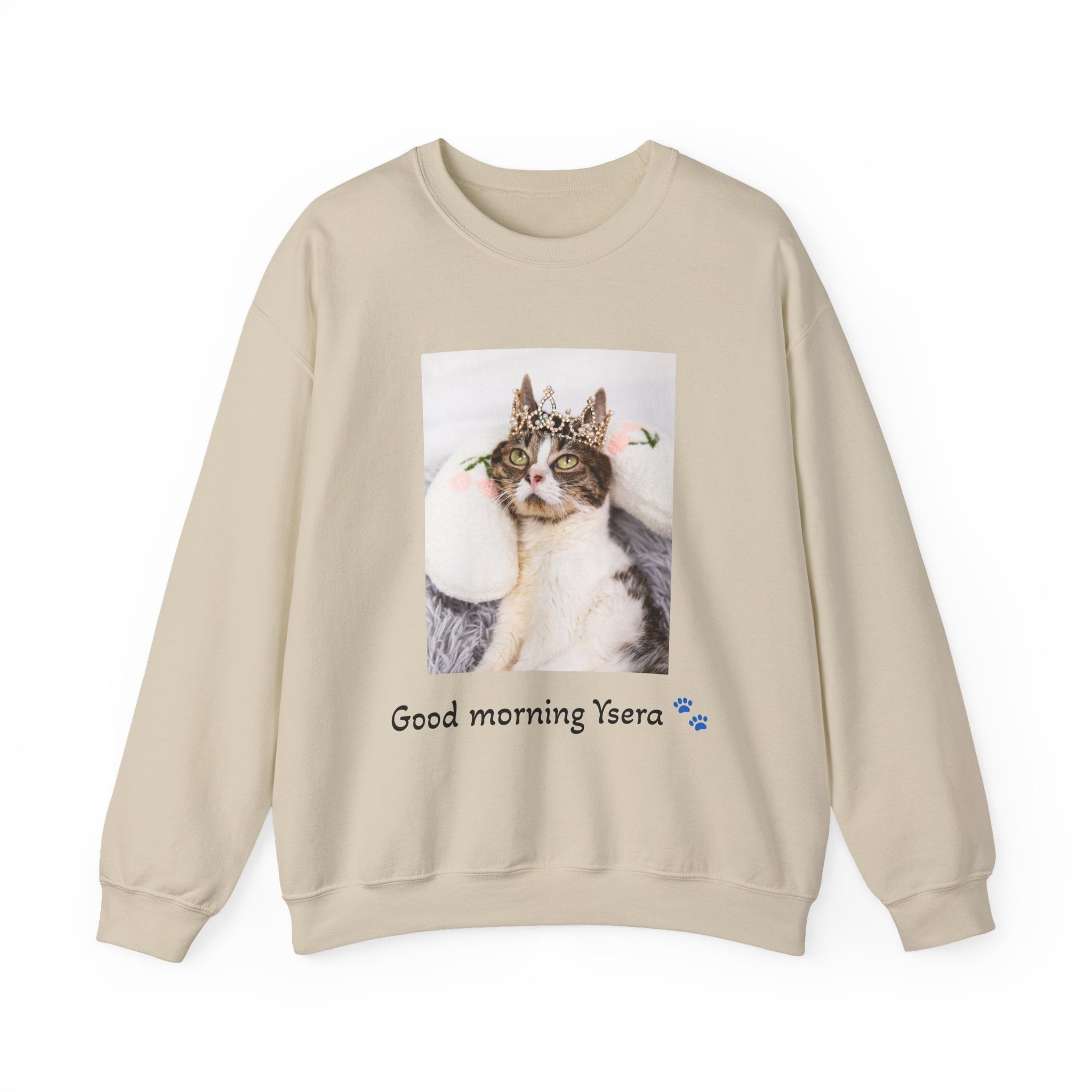 Cat Memorial Crewneck Sweatshirt — "Good morning Ysera" Tribute