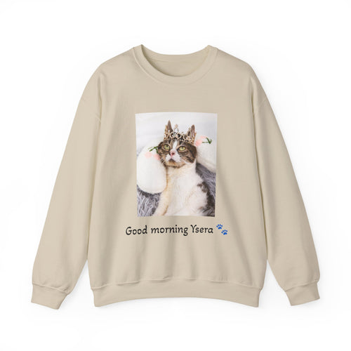 Cat Memorial Crewneck Sweatshirt — "Good morning Ysera" Tribute