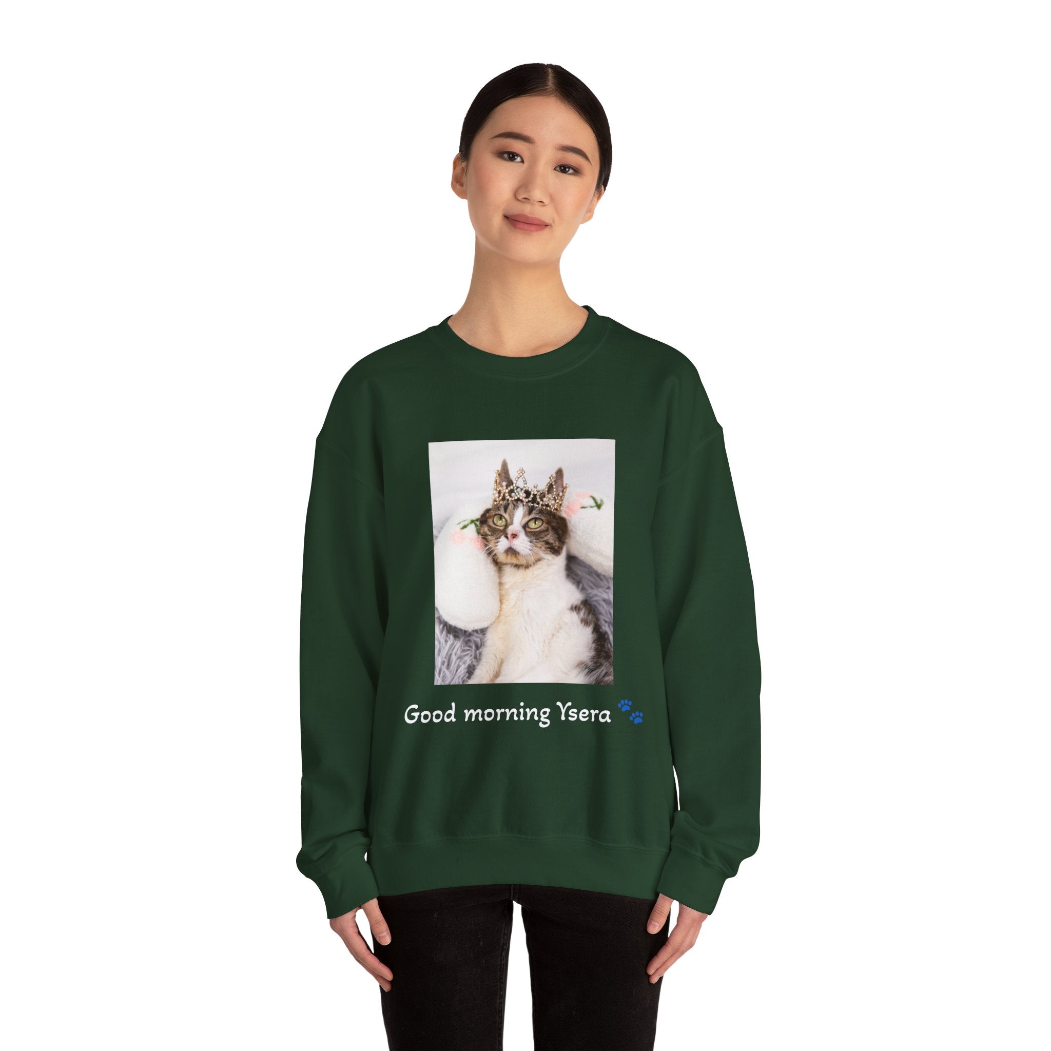 Copy of Cat Memorial Crewneck Sweatshirt — "Good morning Ysera" Tribute
