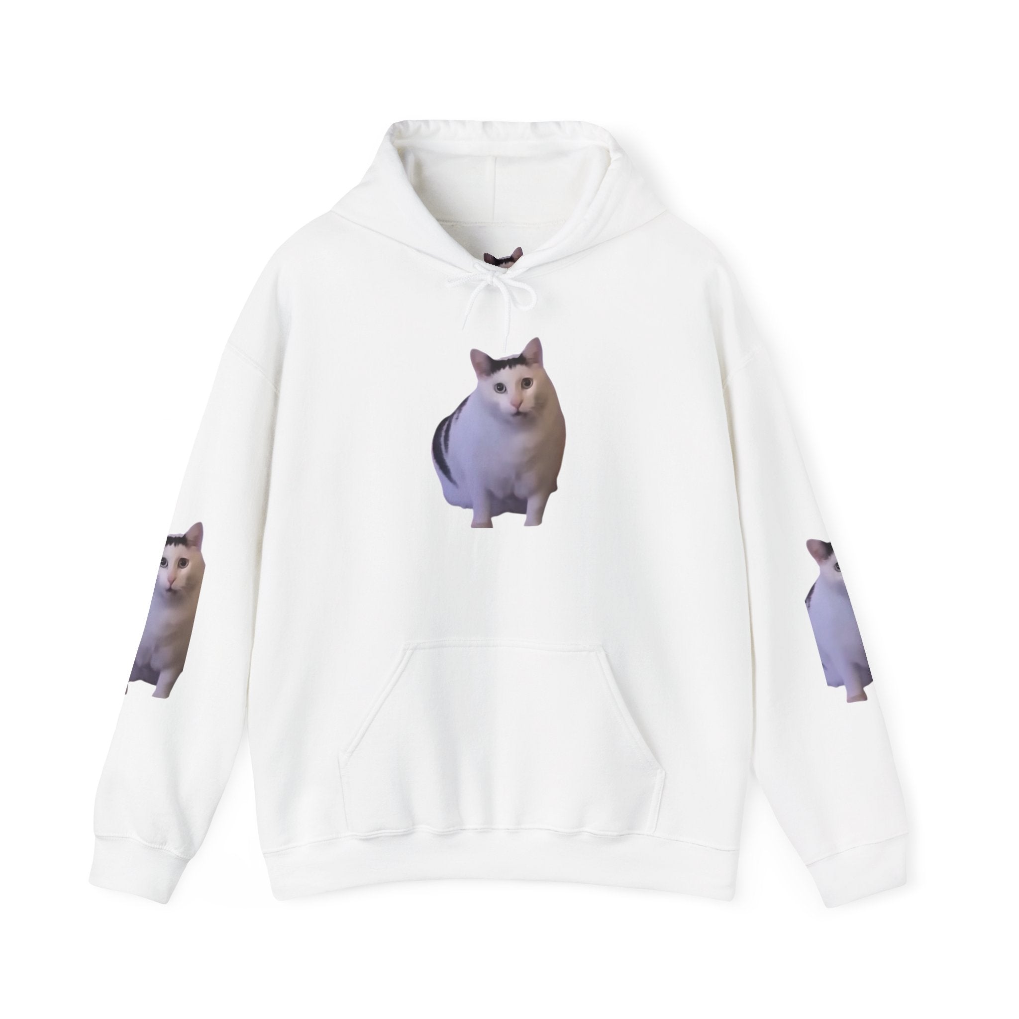 Cat Meme Hoodie — 'HUUUUUUUH' Funny Viral Cat Photo