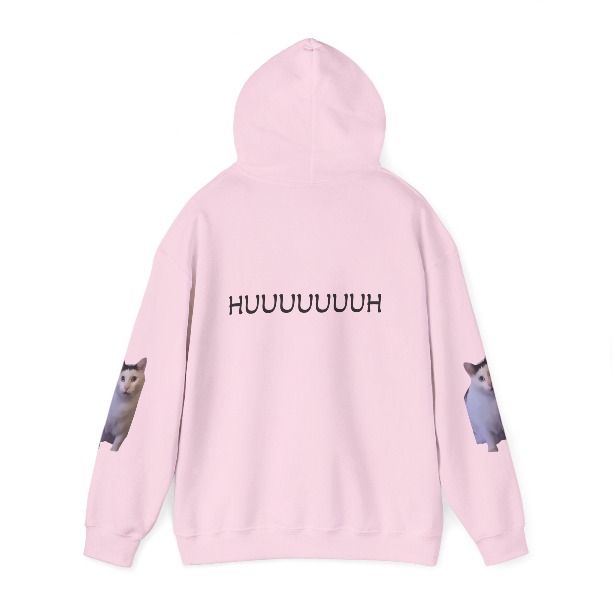 Cat Meme Hoodie — 'HUUUUUUUH' Funny Viral Cat Photo