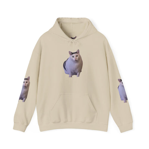 Cat Meme Hoodie — 'HUUUUUUUH' Funny Viral Cat Photo