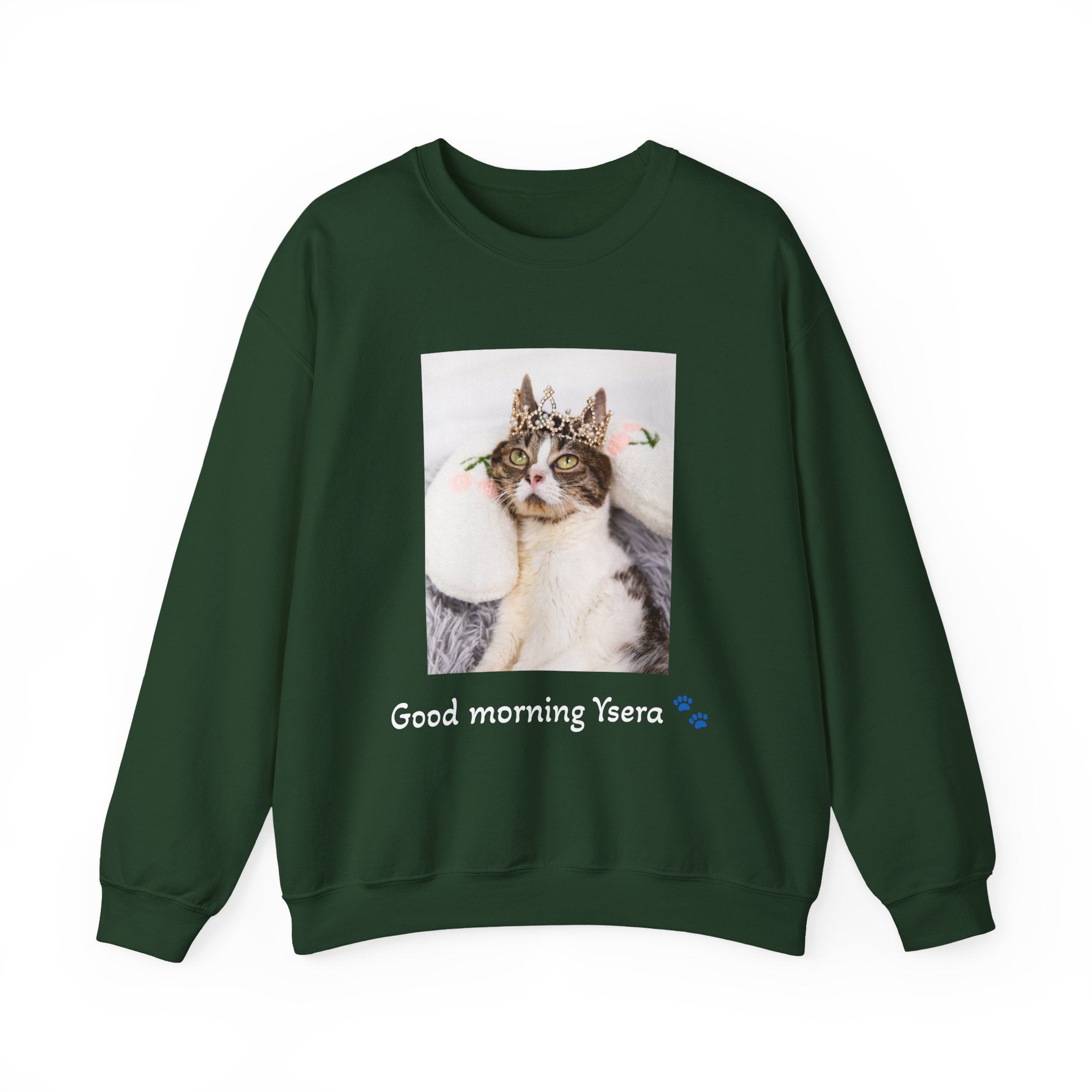 Copy of Cat Memorial Crewneck Sweatshirt — "Good morning Ysera" Tribute