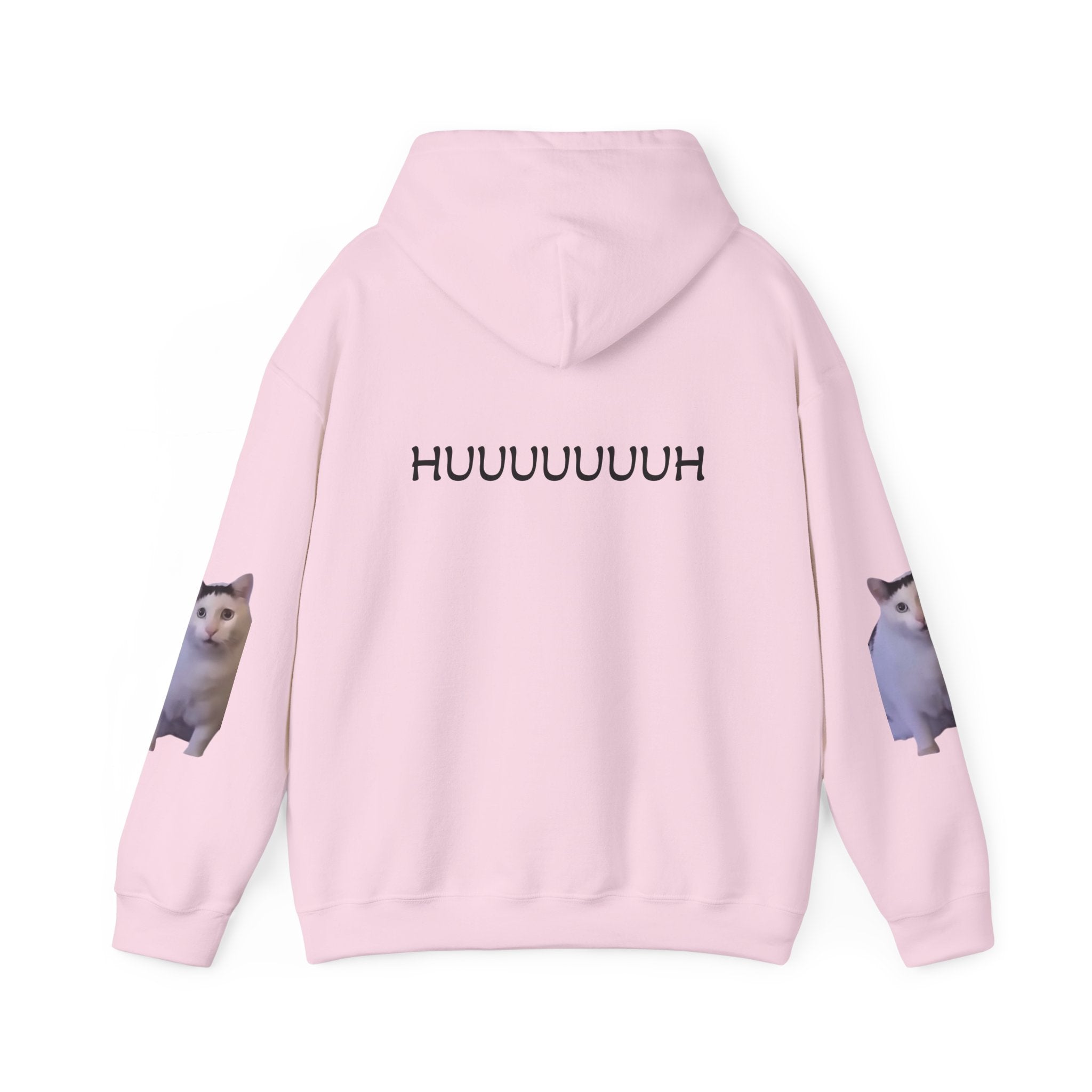 Cat Meme Hoodie — 'HUUUUUUUH' Funny Viral Cat Photo