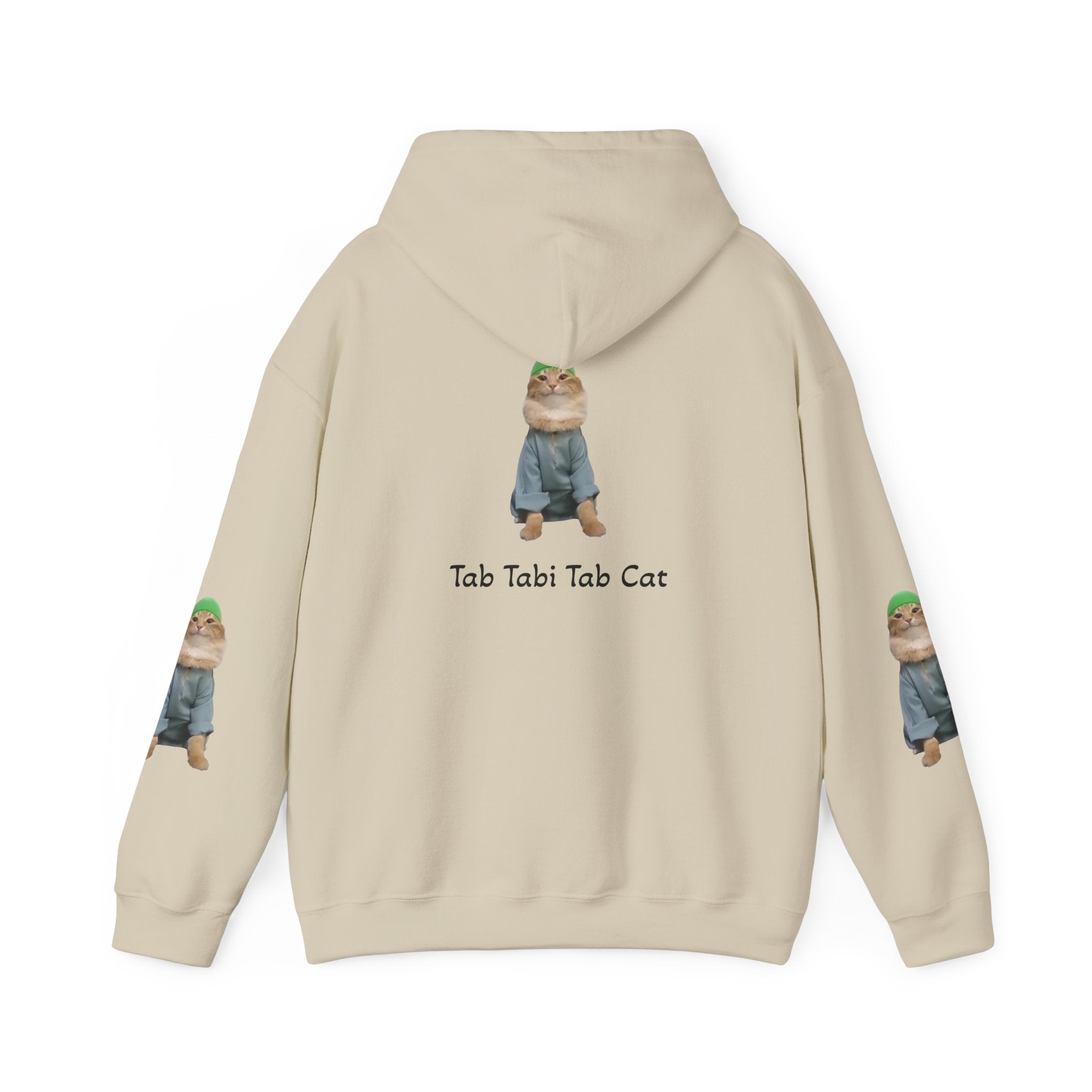 Tab Tabi Tab Cat Hoodie — Cute Meme Cat Graphic Pullover