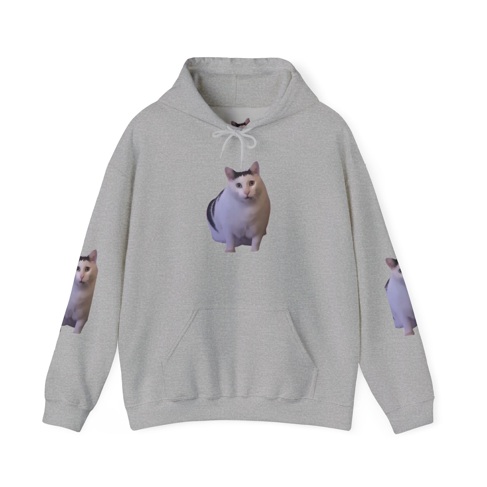 Cat Meme Hoodie — 'HUUUUUUUH' Funny Viral Cat Photo