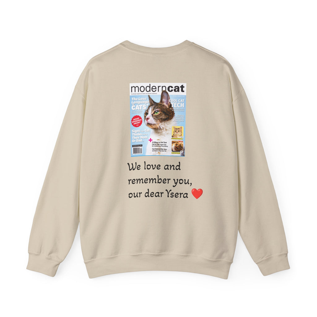 Cat Memorial Crewneck Sweatshirt — "Good morning Ysera" Tribute