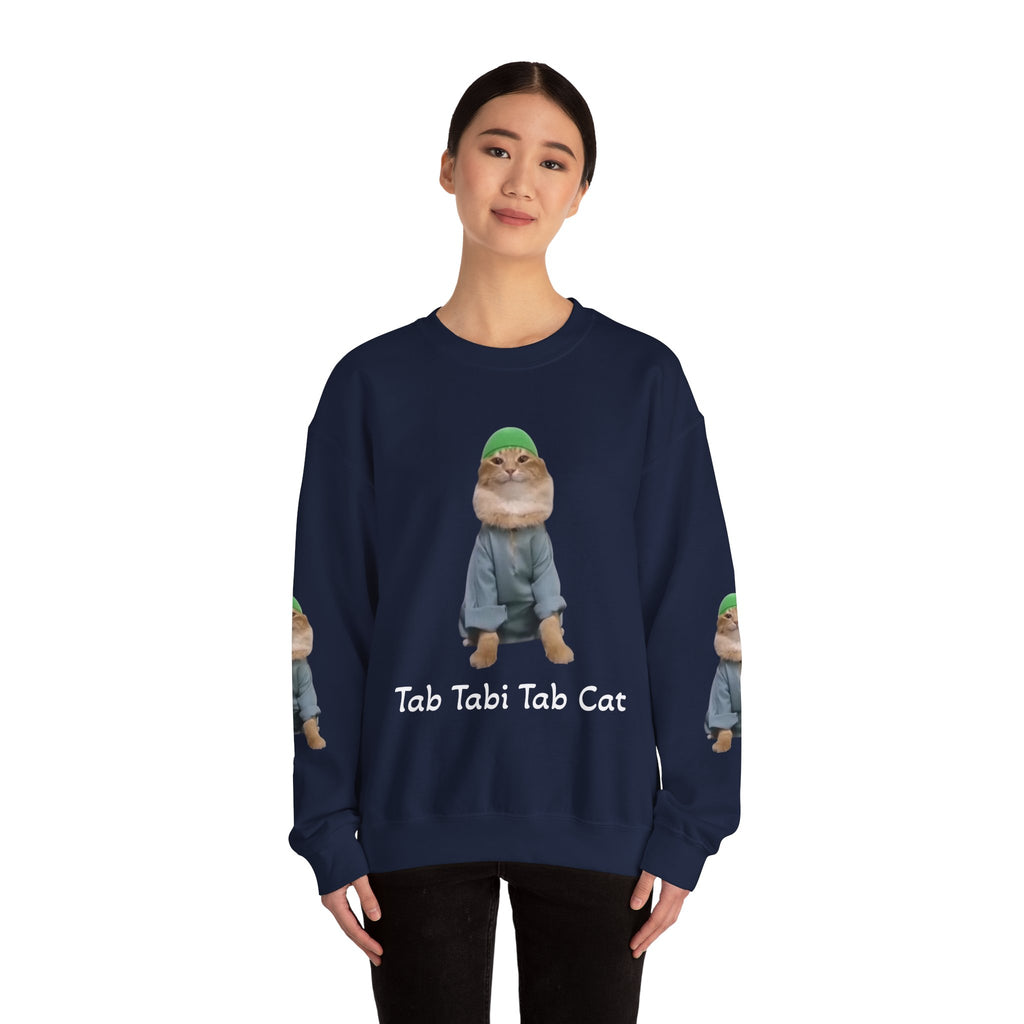 Tab Tabi Tab Cat Sweatshirt — Cute Cat Graphic Crewneck