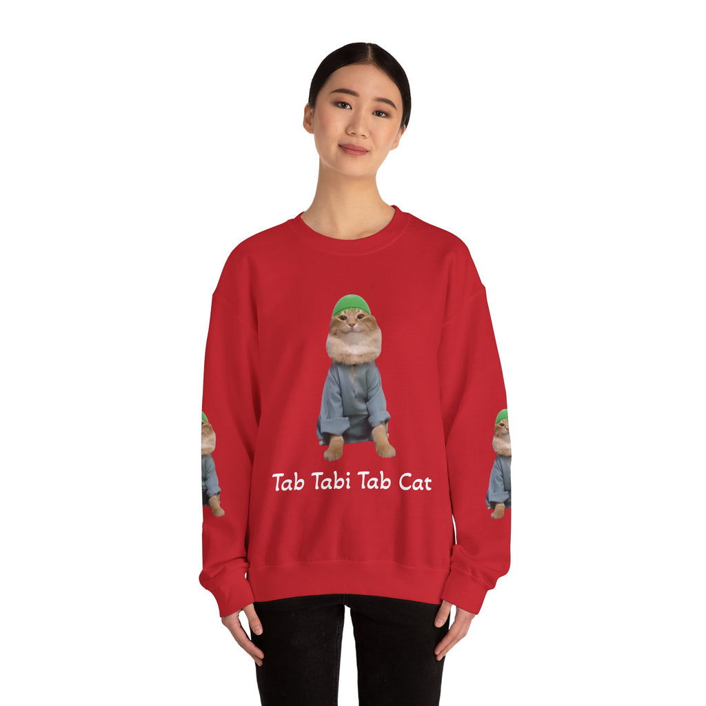 Tab Tabi Tab Cat Sweatshirt — Cute Cat Graphic Crewneck