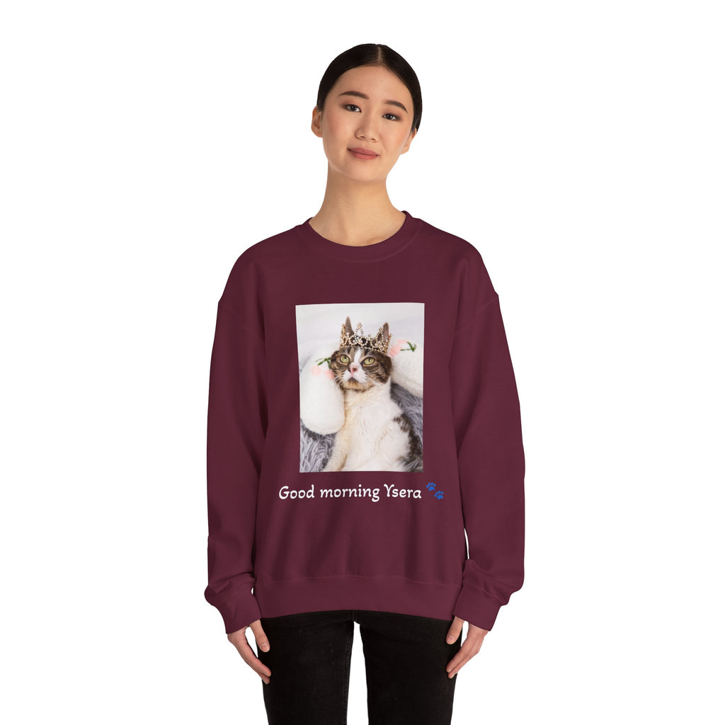 Copy of Cat Memorial Crewneck Sweatshirt — "Good morning Ysera" Tribute