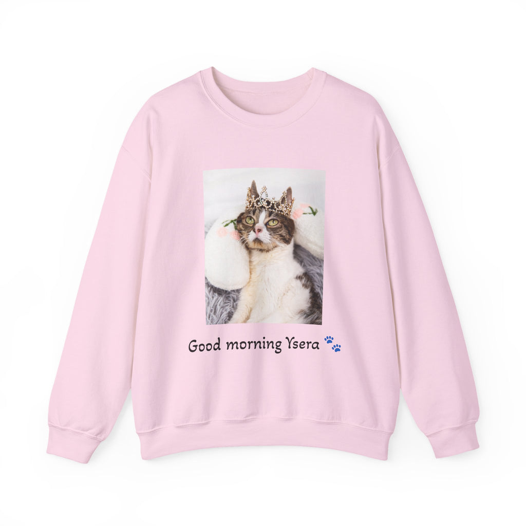 Cat Memorial Crewneck Sweatshirt — "Good morning Ysera" Tribute