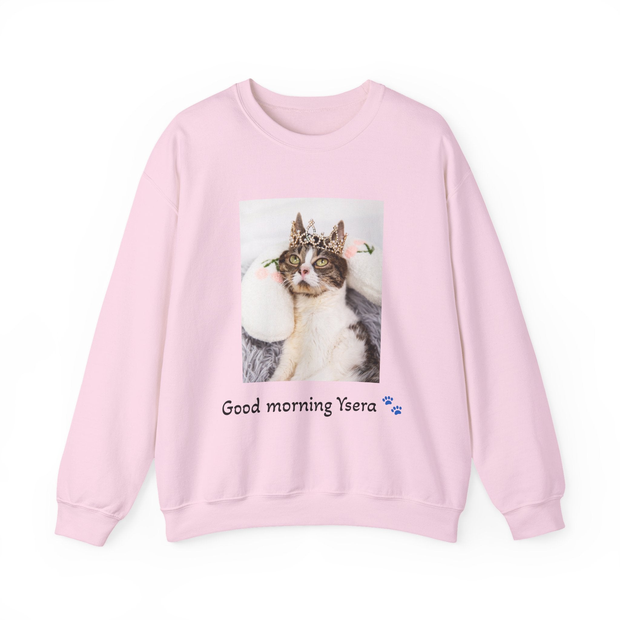 Cat Memorial Crewneck Sweatshirt — "Good morning Ysera" Tribute