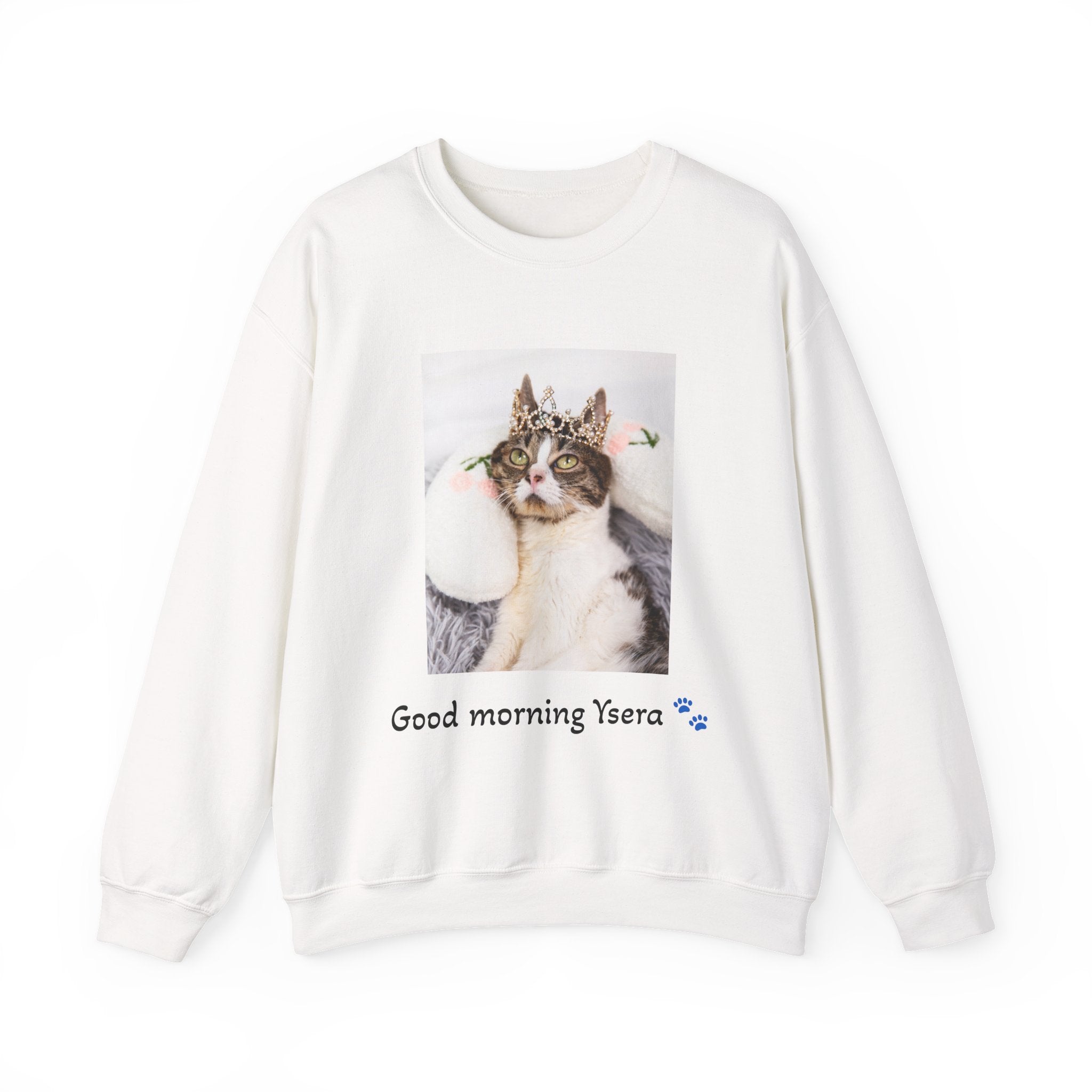 Cat Memorial Crewneck Sweatshirt — "Good morning Ysera" Tribute