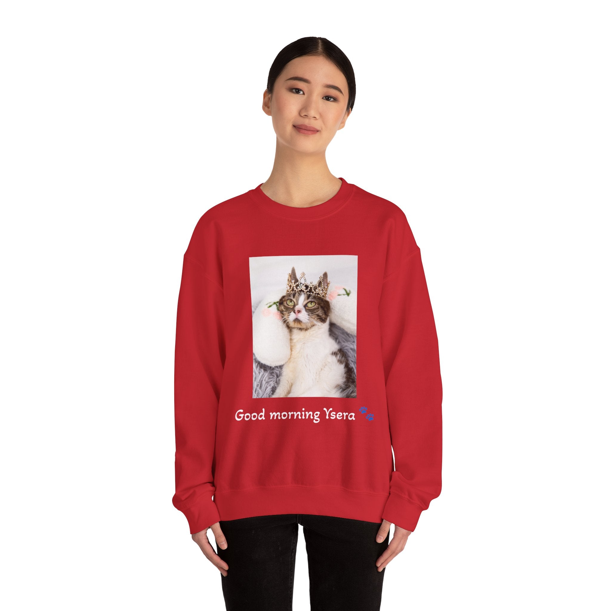 Copy of Cat Memorial Crewneck Sweatshirt — "Good morning Ysera" Tribute