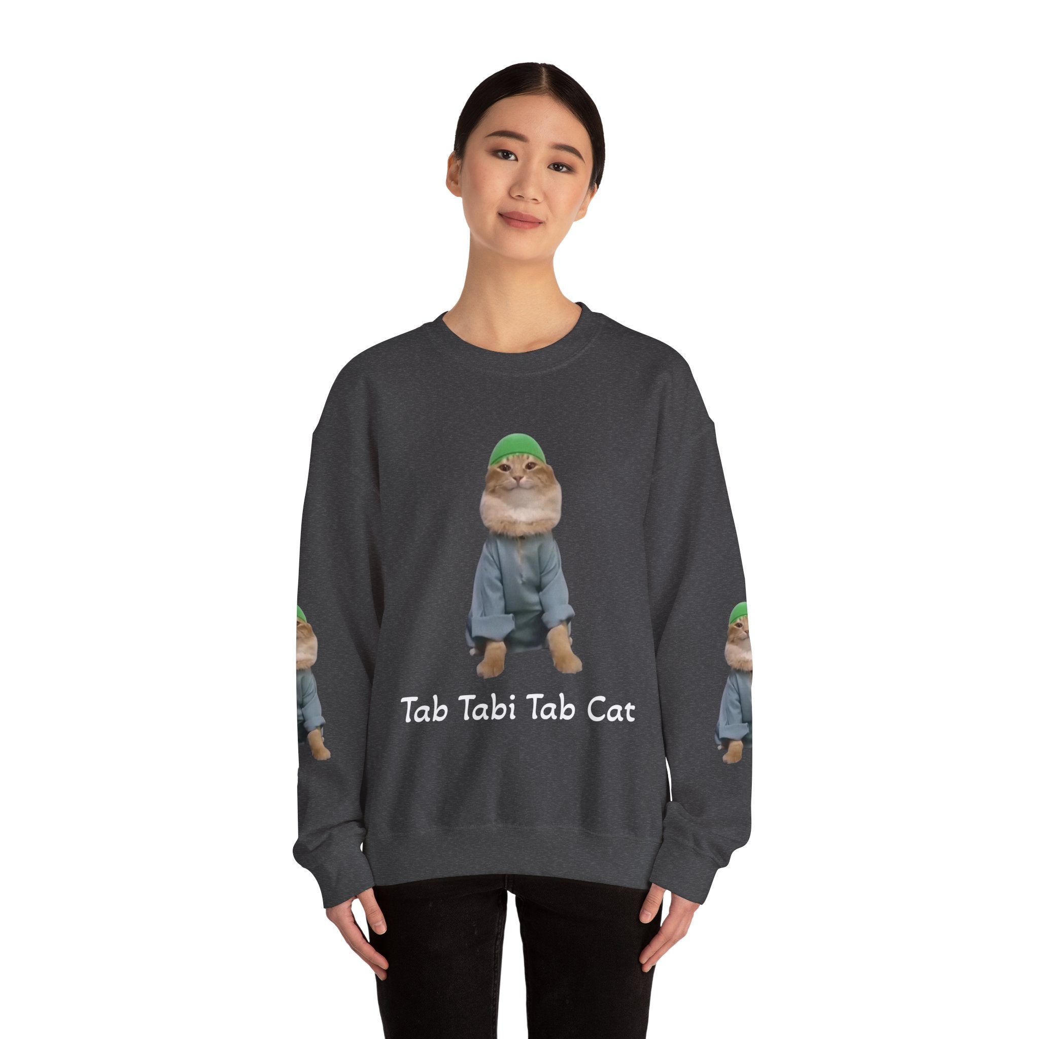 Tab Tabi Tab Cat Sweatshirt — Cute Cat Graphic Crewneck